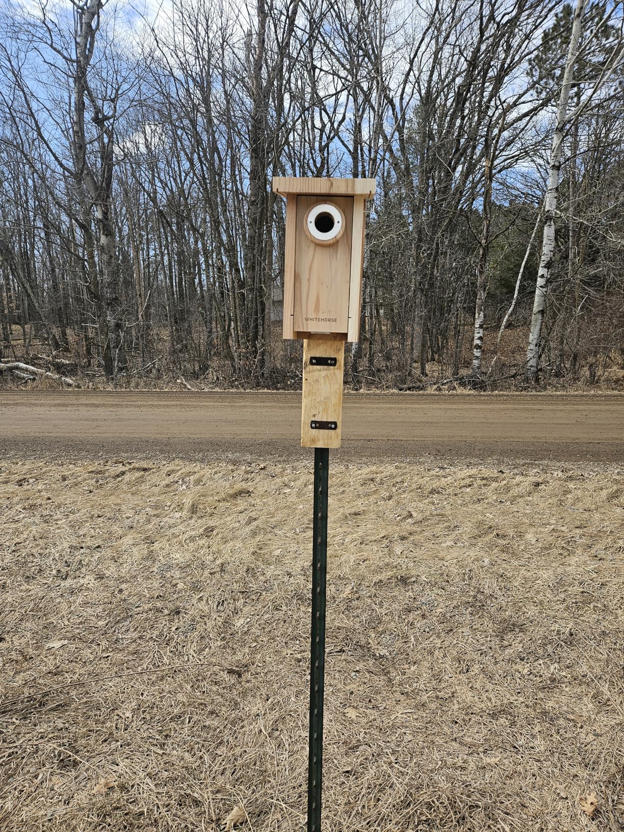 WHITEHORSE Bird House with Camera - Wireless & Solar Powered - Take Photos & Videos from Your Phone (Free App) - Get Notified When a Bird is Detected- Bluebird Nestbox Built to NABS Specs (15