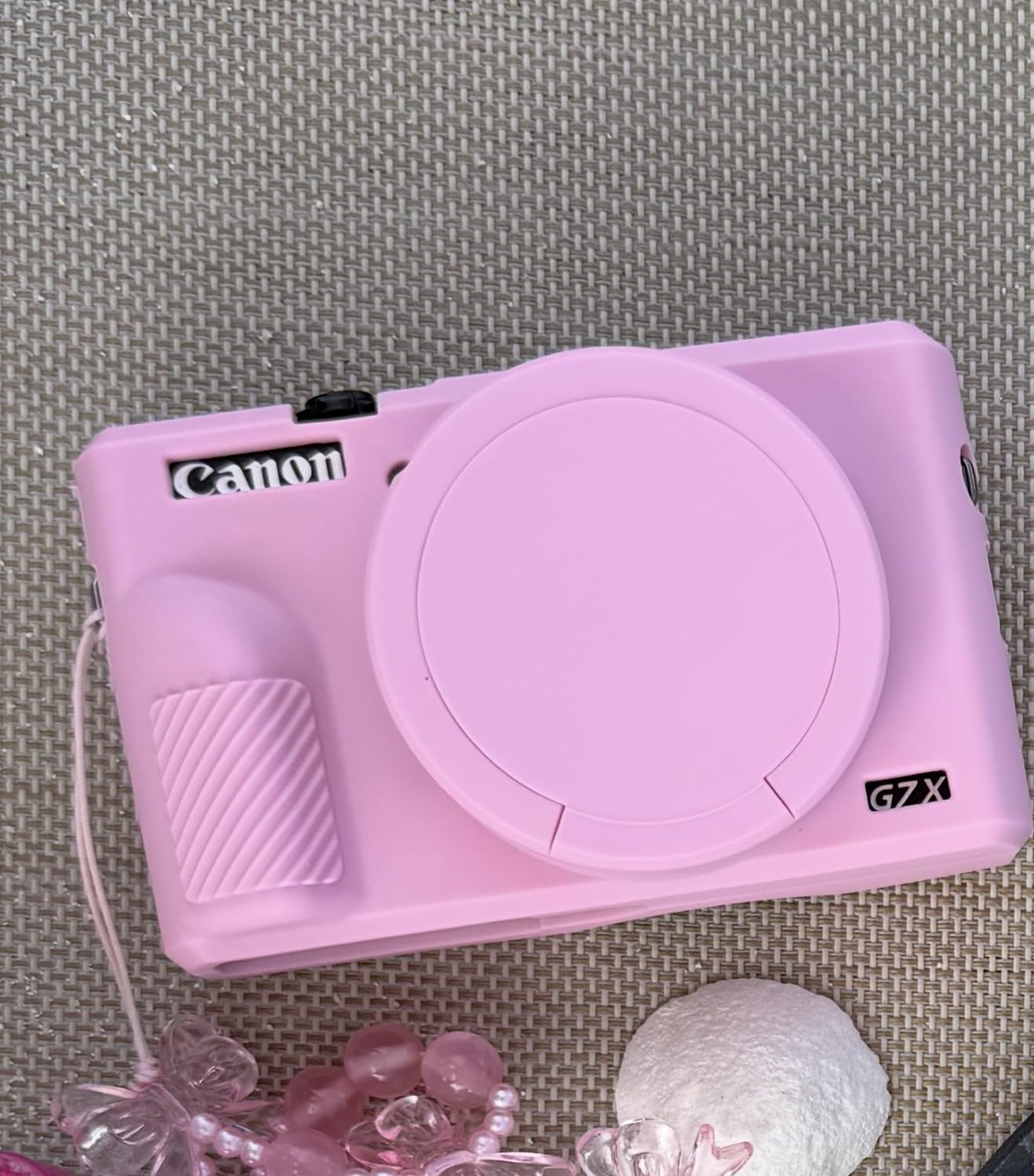 G7X Mark III Case, Soft Silicone Protective Case Cover for Canon Powershot G7X Mark III Digital Camera with Removable Lens Cover customer photo 1