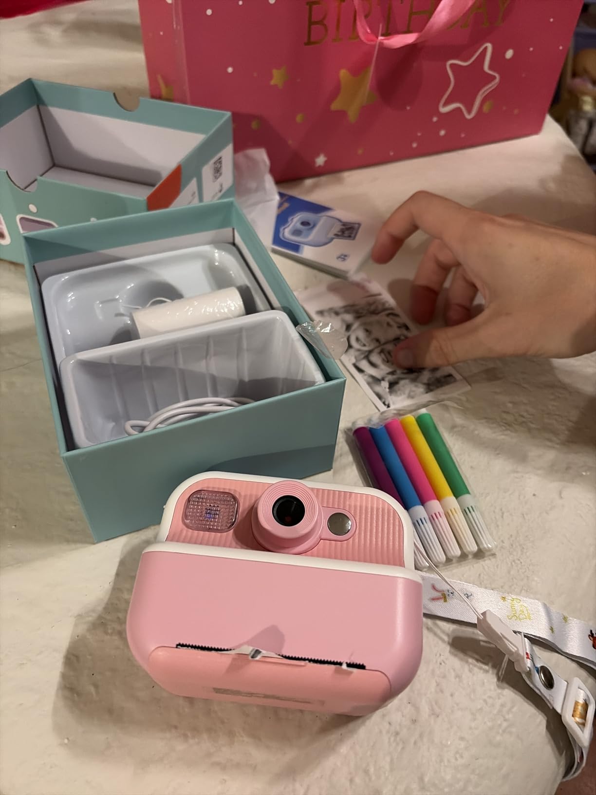 Instant Camera, Front Rear Dual Selfie Kids Camera with 1080P Videos, Holiday Birthday Gifts for Kids Age 3-12, Toddler Portable Travel Print Digital Camera Toy for 4 5 6 7 8 9 Year Boys Girls customer photo 2