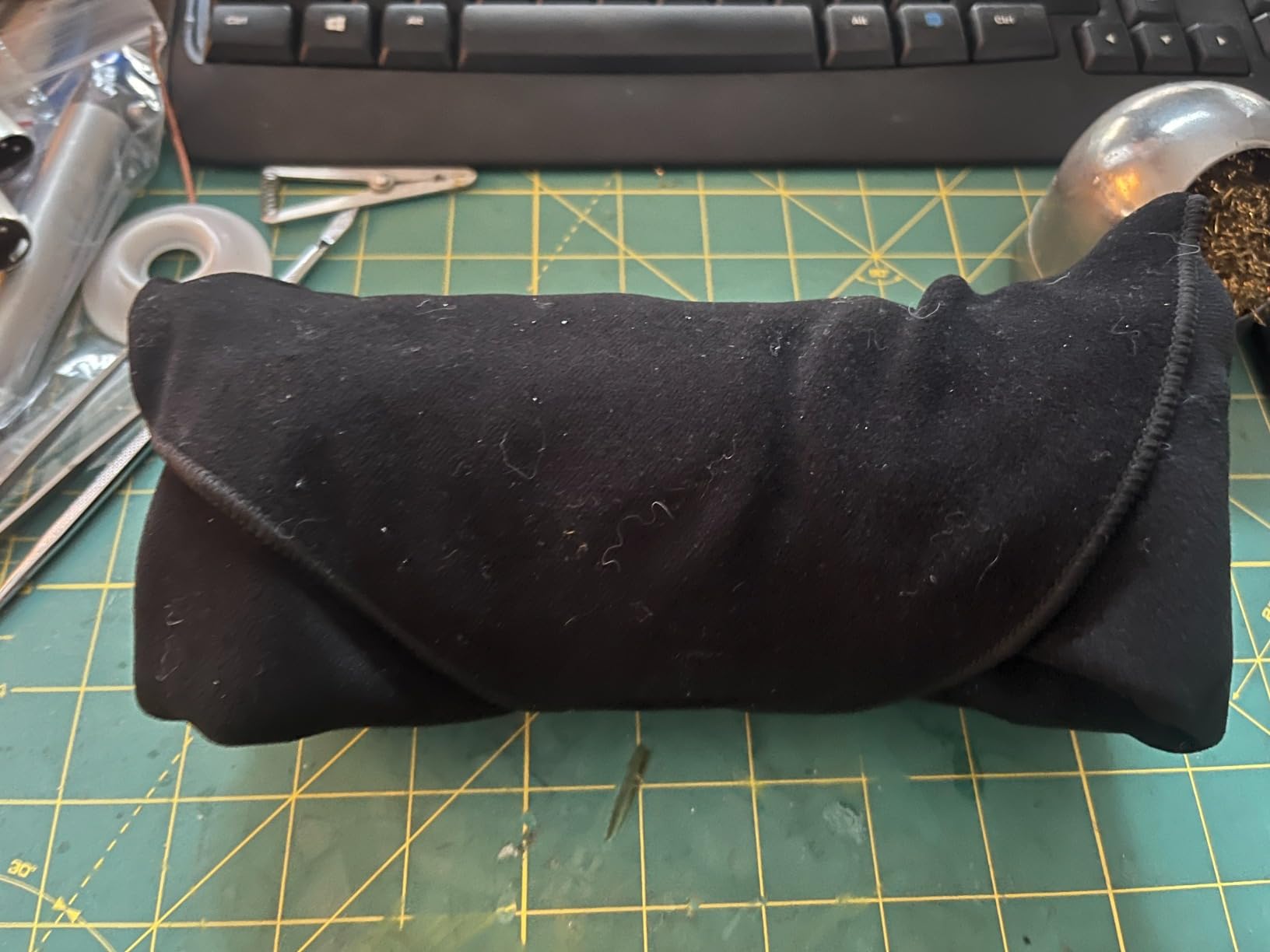 Protective Camera Wrap with Waterproof Mid-Layer. Self-Sticking Protective Lens Wrap for Digital Cameras, Tablets and Laptops. Black, 15 Inches. customer photo 1