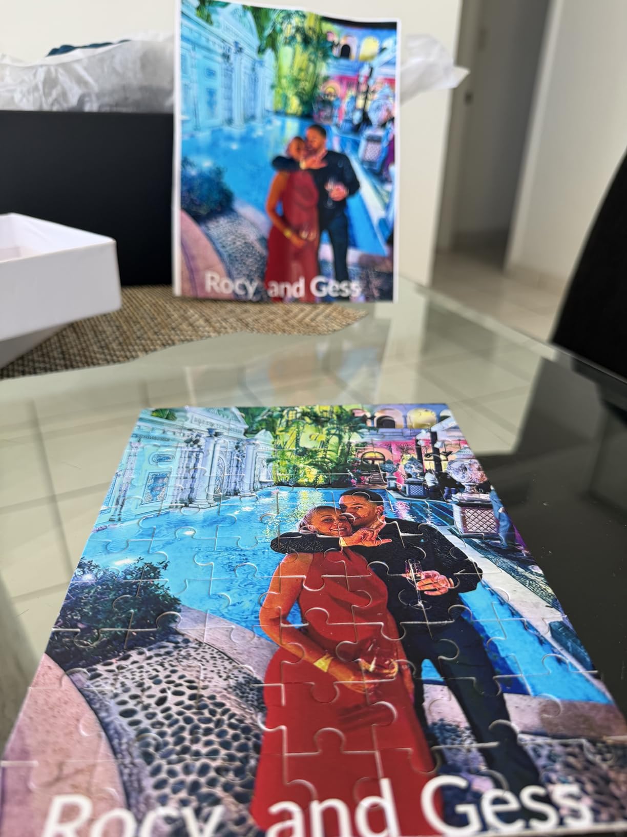 Easycosy Custom Photo Puzzles 120/300/500/520/1000/1314 Pieces for Families Personalized Picture Jigsaw Puzzle Gift for Pet Birthday Anniversay(Horizontal/Vertical) customer photo 1