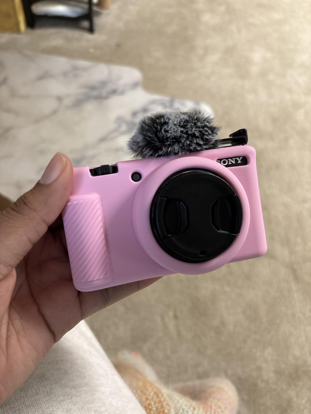 Camera Case Protector for Sony ZV-1F/ZV-1 II/ZV-1M2, Silicone Camera Protective Cover, Anti-Scratch Digital Slim Fit Soft Case Sleeve for Camera (Pink) customer photo 1