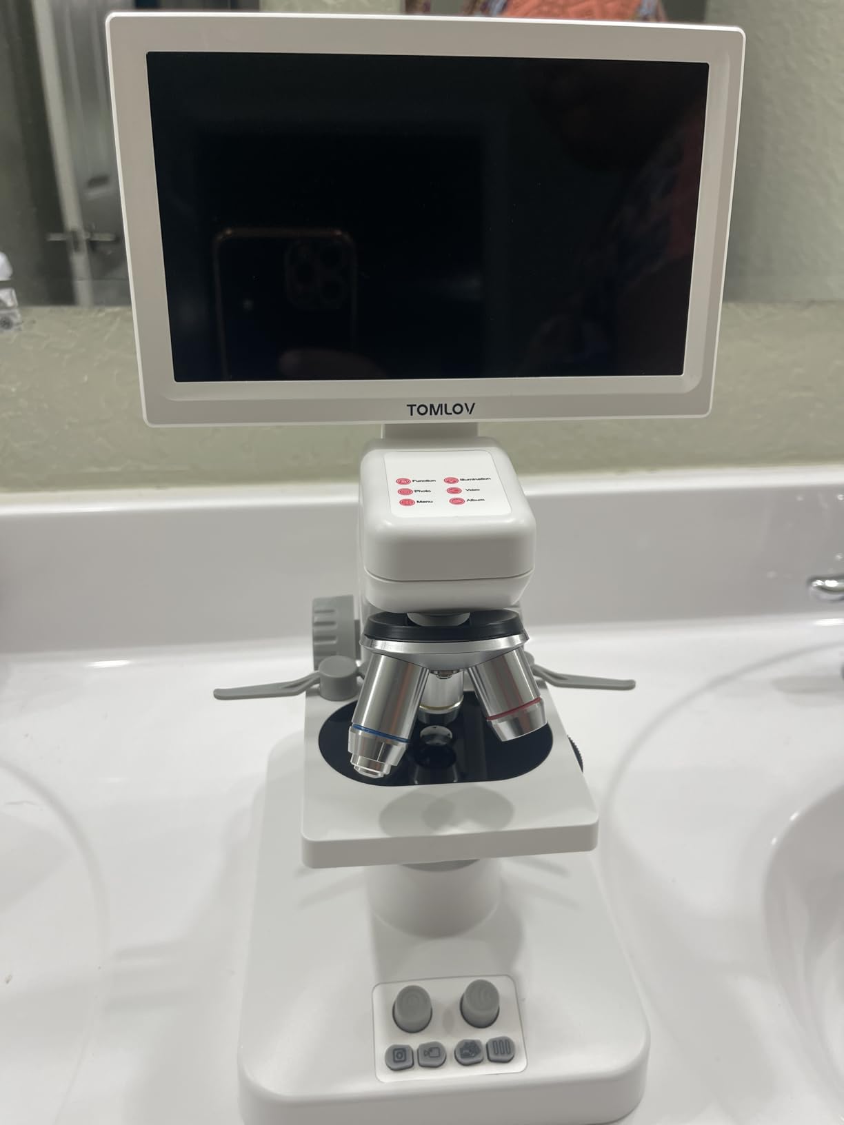 TOMLOV DM301 Pro Microscope for Kids Adults Students, Digital Microscope with 7