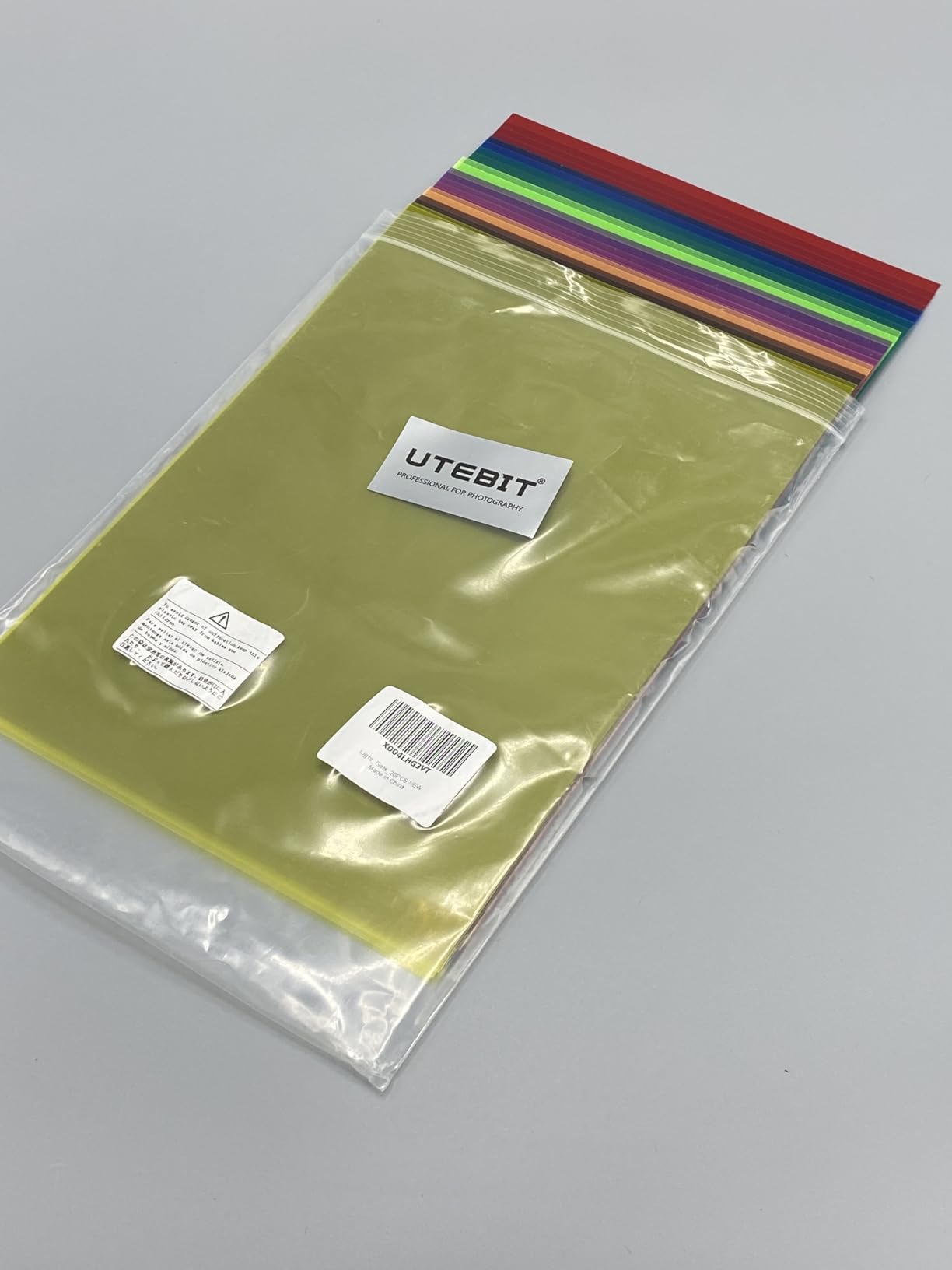 UTEBIT 20 Pack Color Correction Gel Light Filter, Transparent Color Film Lighting Gel Filter Plastic Sheets 9 Colors 11.7 by 8.3 Inches for Lighting, Photograph, Flash Light, Reading customer photo 1