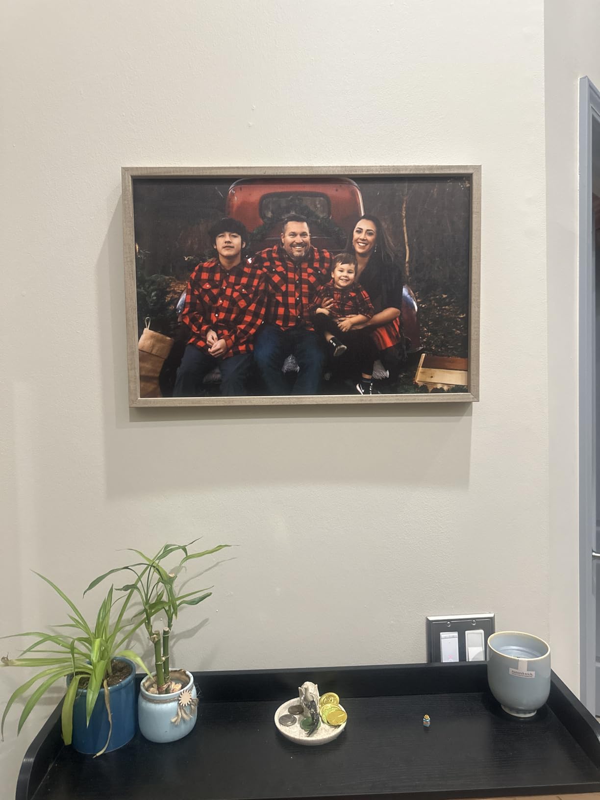 MRC Wood Products Custom Printed Portrait - Personalized Photo Artwork on Canvas Textured Board - 4 Size Options & 2 Frame Choices customer photo 1