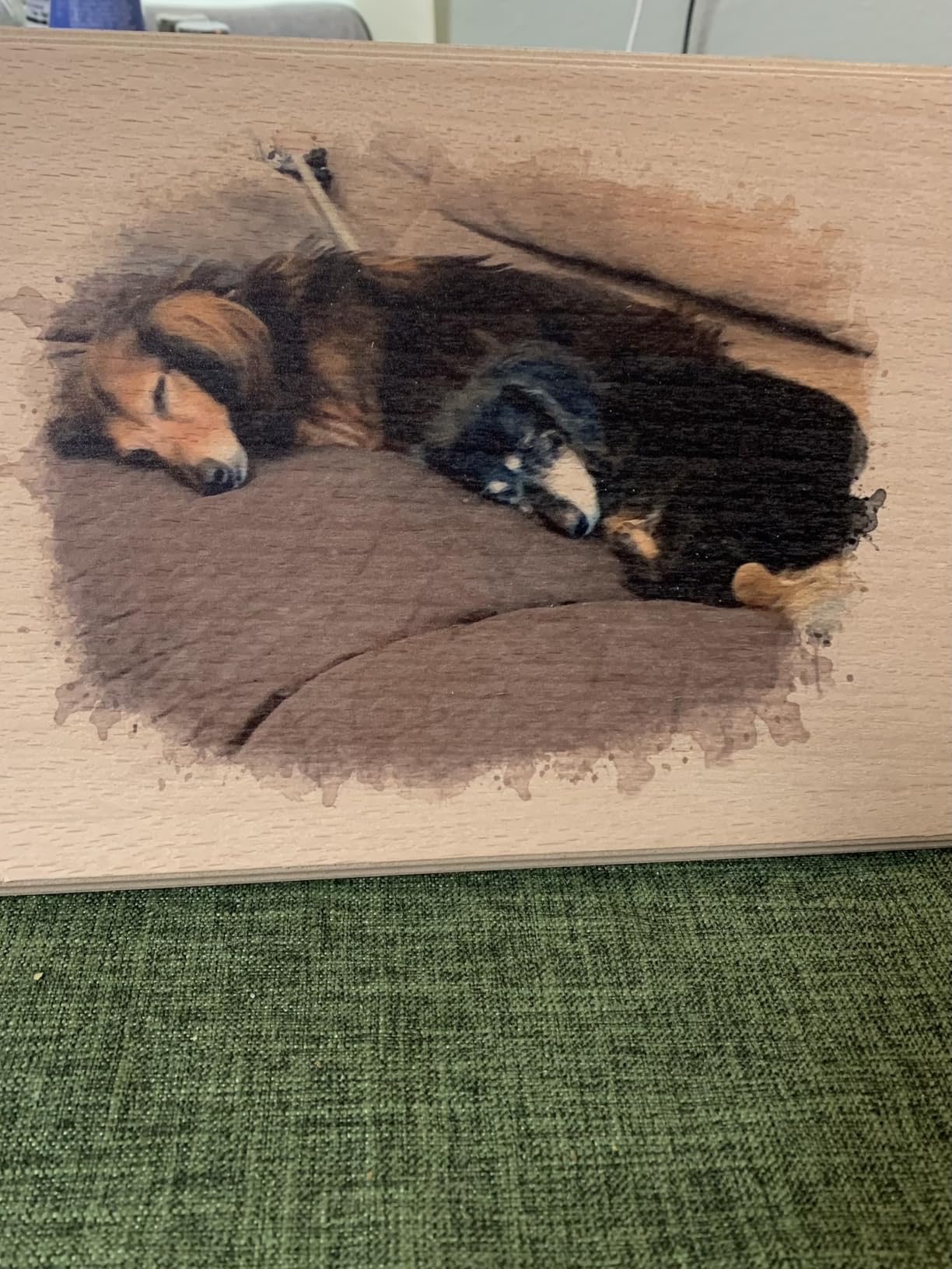 udelf Custom Photo on Wood, Engraved Photo on Wood with Watercolor Style, Custom Wall Art, Personalized Portrait from Photo as Long Distance Gift. customer photo 1