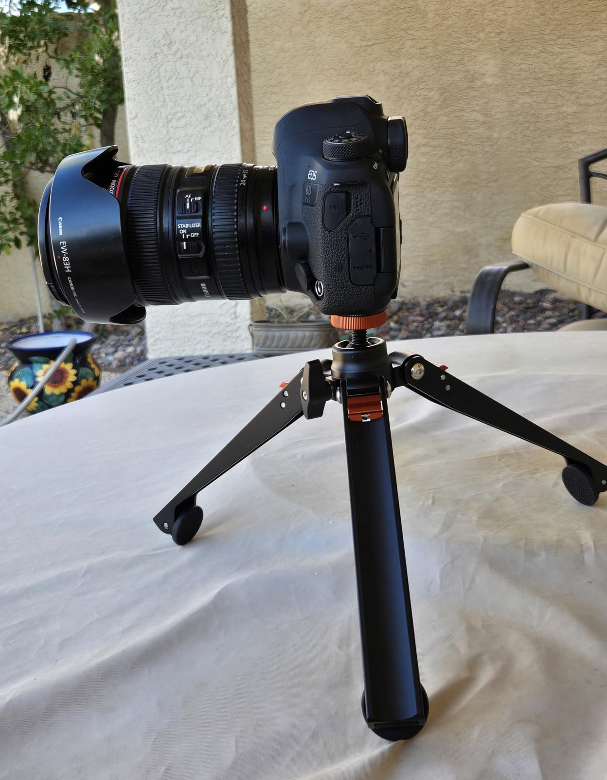 Koolehaoda Mini Tripod Base for Monopods, Aluminum Desktop Tripod with Three Feet Universal 3 Leg Support with 1/4