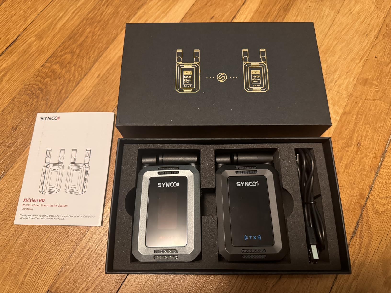 SYNCO Wireless HD Video Transmission System, XVision 1080P 60FPS HD Transmitter and Receiver with Dual HD Port Output and Loop Out 0.04s Latency 984ft for Livestreaming customer photo 2