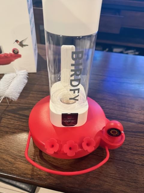 Birdfy Hummingbird Feeder with Dual Cameras - 2K HD Smart Cameras Solar Powered, Close-Up Bird Video/Live Watching & Instant Notifications, Ant Moat & Leakproof - 20oz customer photo 1