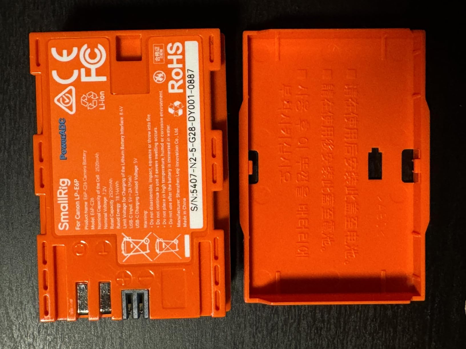 LP-E6P Battery, 2520mAh USB-C Battery for Canon EOS R6 Mark II, R5, R6, R7 customer photo 1