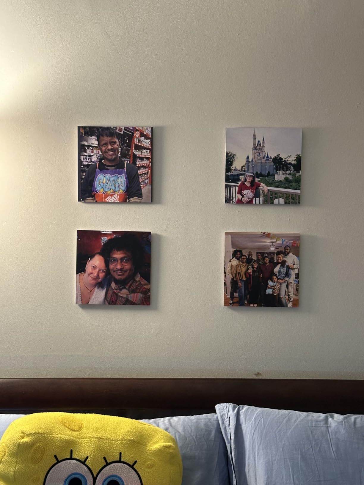 Custom Photo Tiles Personalized Picture Frames, Peel and Stick Wall Decor, HD Photo Prints on MDF, 4 Piece Set, Multiple Sizes Options for Home, Offices, Gallery Decor customer photo 1