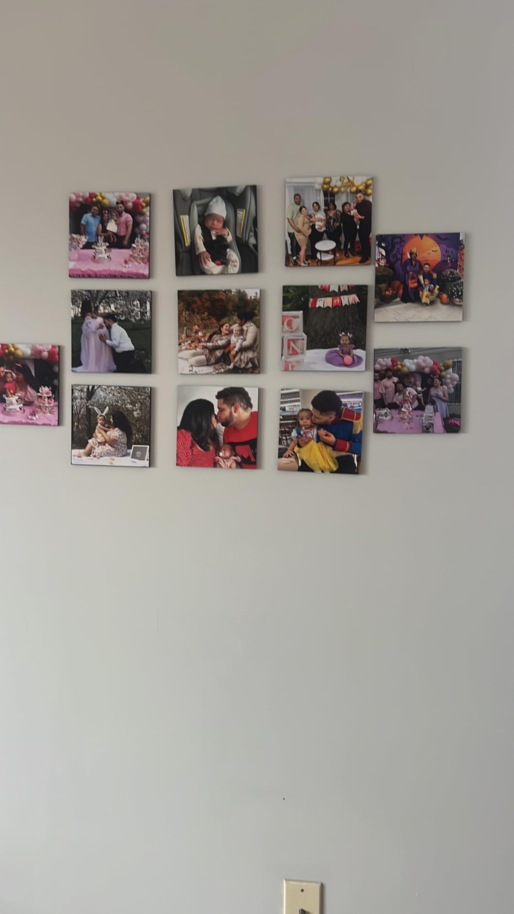 Custom Photo Tiles Personalized Picture Frames, Peel and Stick Wall Decor, HD Photo Prints on MDF, 4 Piece Set, Multiple Sizes Options for Home, Offices, Gallery Decor customer photo 2
