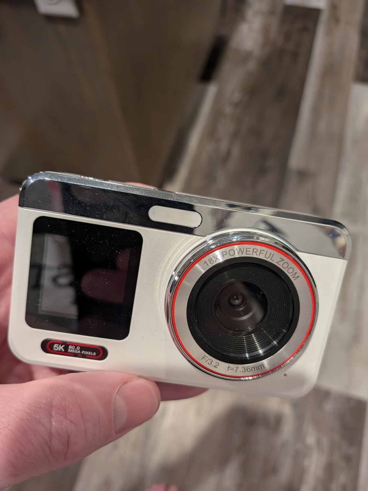 5K Digital Camera, 80MP Dual Screen Autofocus Vlogging Camera, 18X Zoom Point and Shoot Camera for Photography, Flash, 32GB Card, 2 Batteries customer photo 2