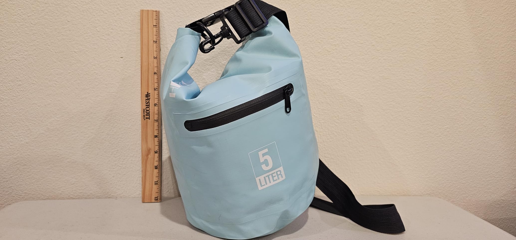 HEETA Waterproof Dry Bag with Front Zippered Pocket for Women Men, 5L/10L/20L/30L/40L Roll Top Lightweight Dry Storage Bag Backpack for Travel, Kayaking, Boating, Rafting, Camping, Hiking & Beach customer photo 1