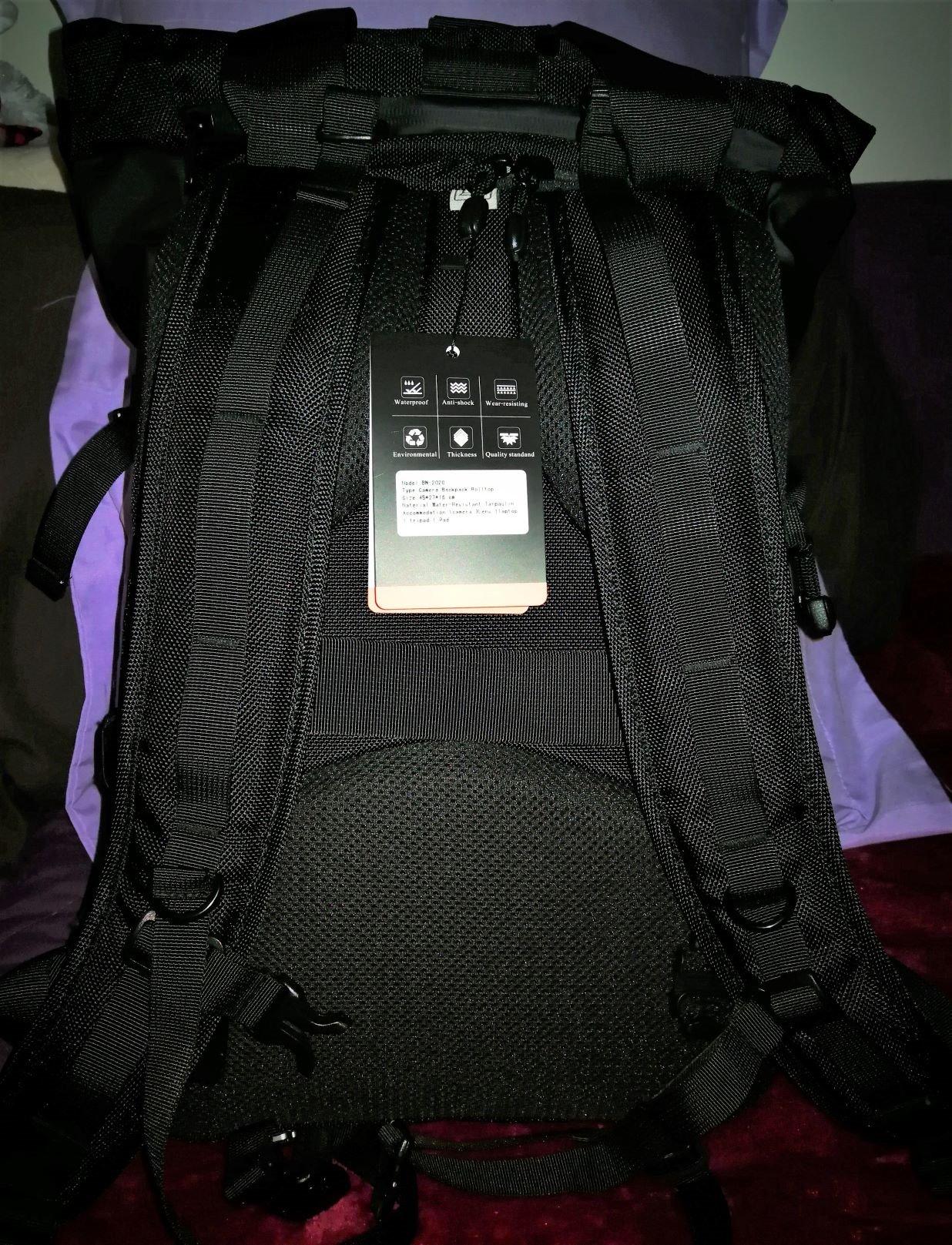 Besnfoto Camera Backpack, Waterproof Travel Camera Bag for Photographer Expandable Roll Top Photography Case for DSLR SLR Mirrorless Camera Fit up to 15.6 inch Laptop with Rain Cover customer photo 1
