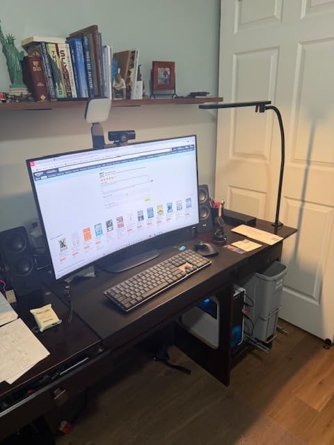Honeywell HJ2 Clamp Desk Lamp, CRI≥97 Full Spectrum Eye-Caring LED Gooseneck Lamp with Magnetic Remote, 16
