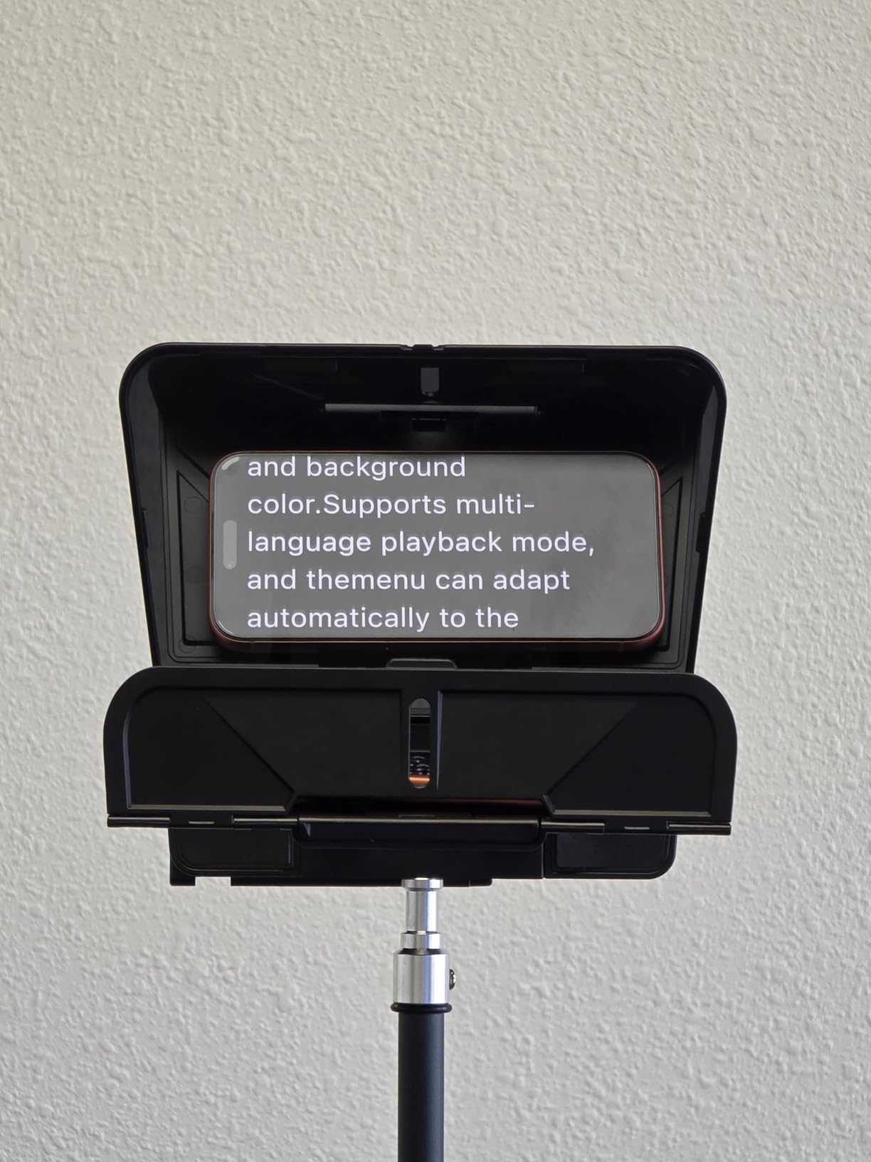 Desview T5 Teleprompter for Smartphone/11'' Tablet/DSLR, 49-82mm Adapter Rings, Durable Coated Glass, Bluetooth Remote & Free APP, for Live Streaming/YouTube/Vlogging/Video Recording customer photo 1