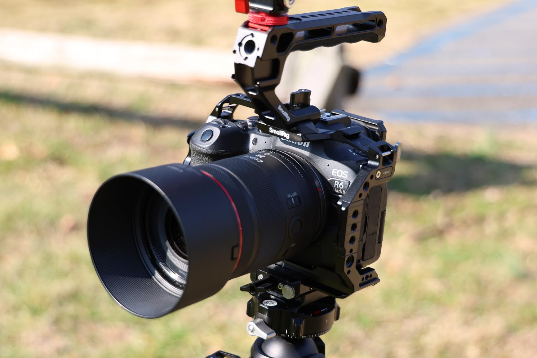 Camera Cage Kit for Canon R6 Mark III with Top Handle and Cable Clamp, HawkLock NATO Rails, Quick Release Plate for Arca, Compatible with DJI RS 3 / RS 3 Pro/RS 4 / RS 4 Pro-5955 customer photo 2