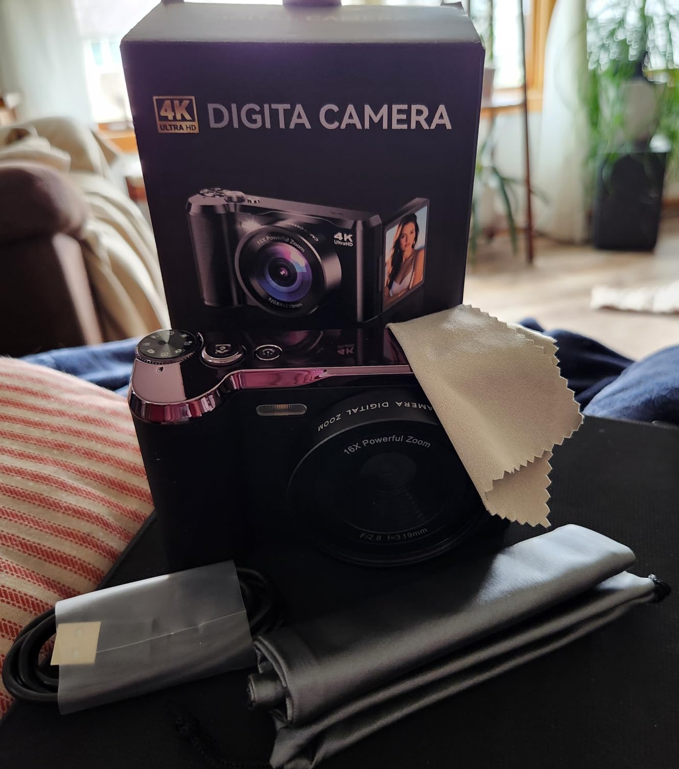 4K Digital Camera for Photography & Travel, 56MP Autofocus Vlogging Camera with 3