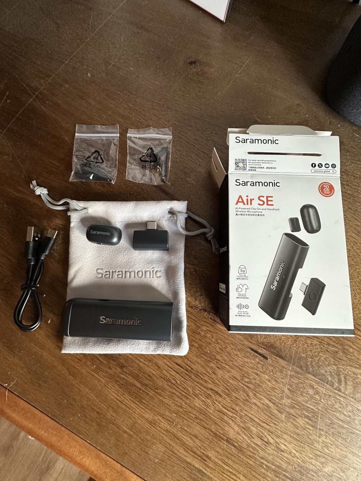 Saramonic Air SE Wireless Mini Microphone for iPhone 17/16/15 & Android, 48kHz/24-bit, AI Noise Cancellation, Clip on Content Creator Microphones for Interview YouTube TikTok Podcast Vlogging customer photo 2