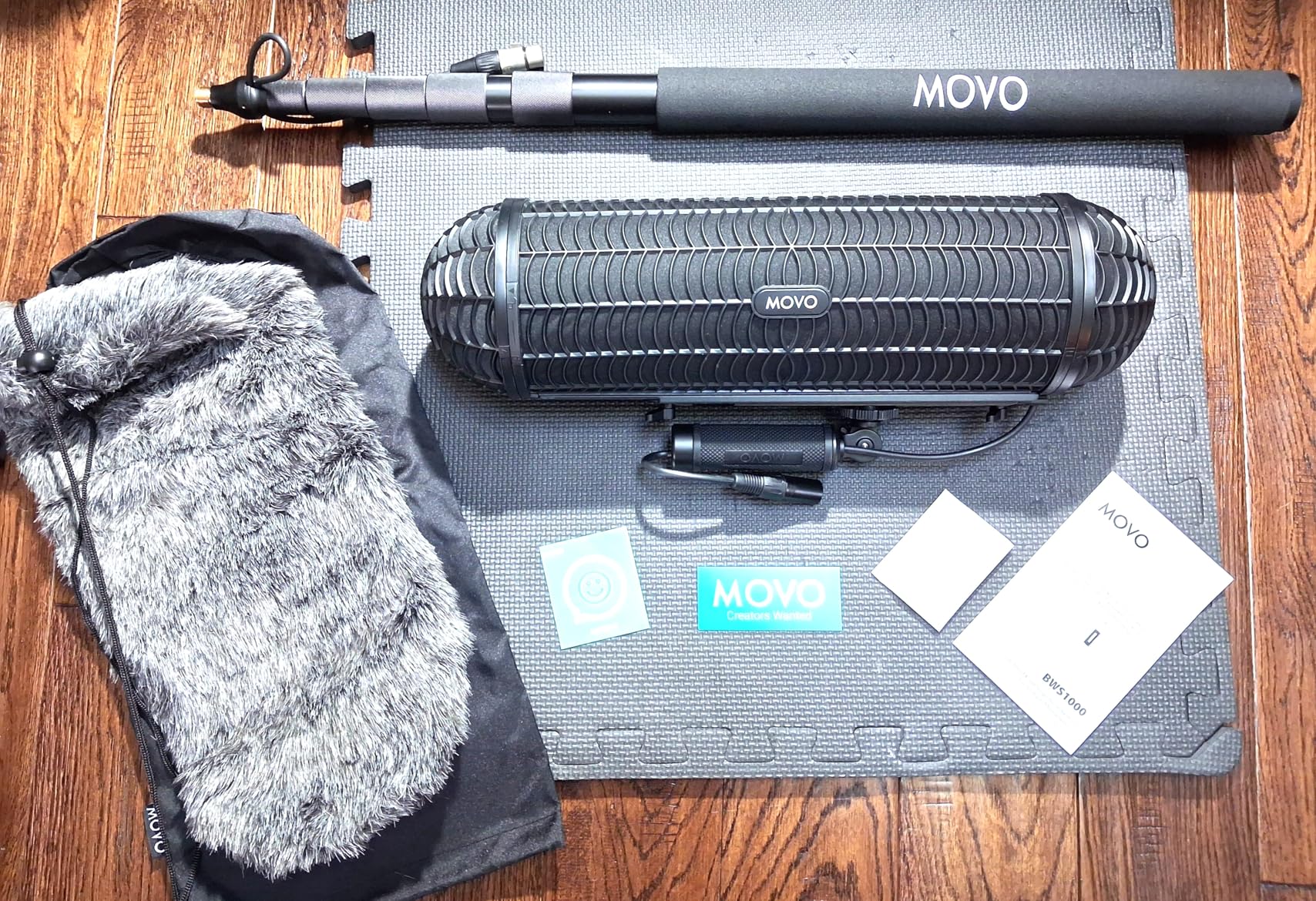 Movo Location Sound Production Bundle for Shotgun Microphones - Includes 9.8-foot CMP-17C Boom Pole with Integrated XLR Cable and Blimp Windshield/Vibration Protection System customer photo 1