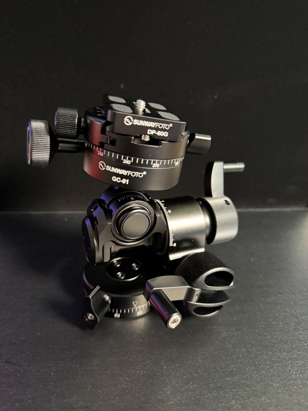 SUNWAYFOTO GH-PRO II+ Geared Tripod Head with 360° Geared Panning GC-1 Clamp & Panning Base Compatible with Arca customer photo 1