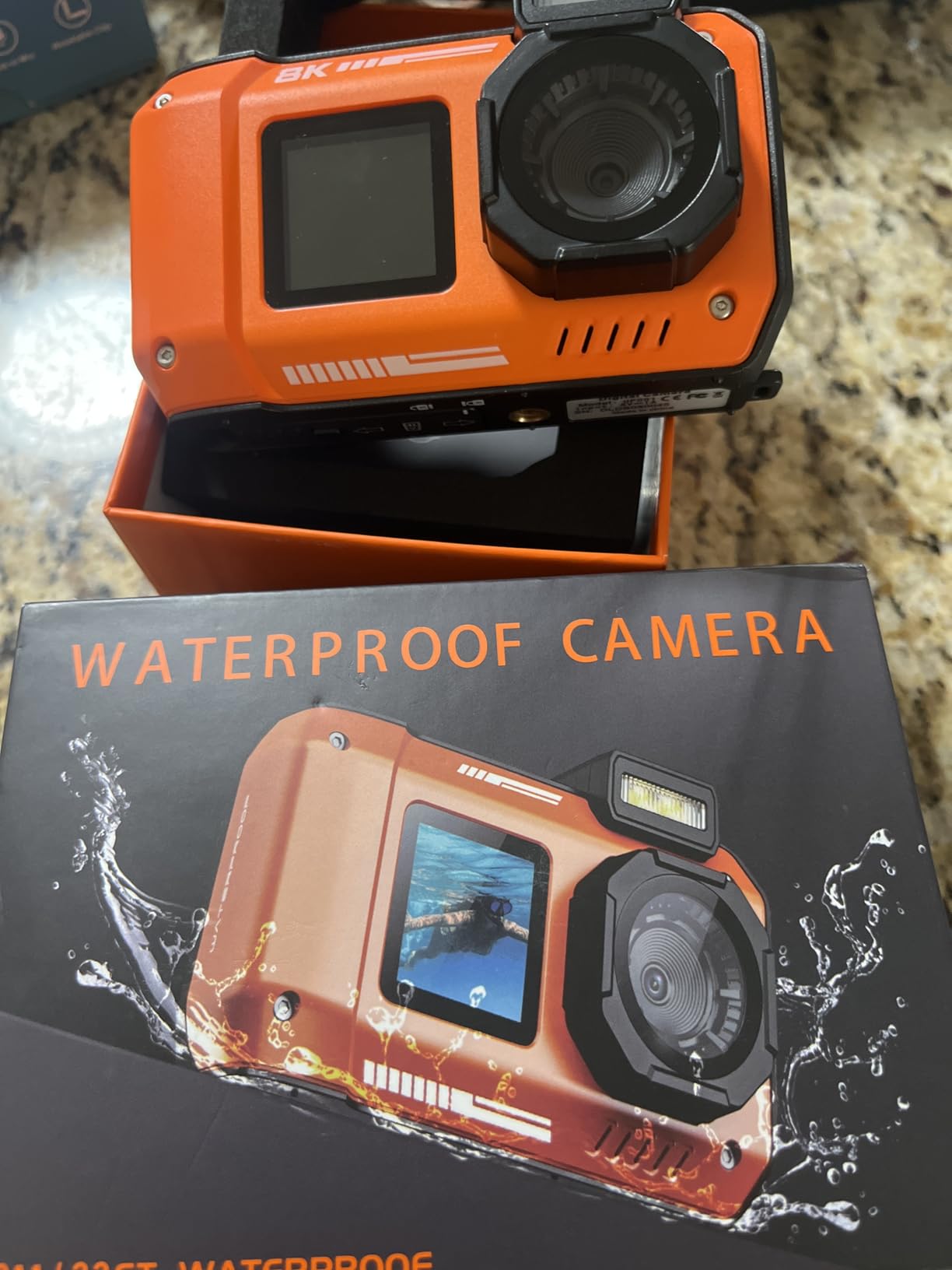 8K UHD 70MP WiFi Digital Camera with 64GB Card Rugged Waterproof Dustproof Shockproof Dual-Screen Selfie 33FT Underwater Camera for Snorkeling Autofocus Point and Shoot Digital Camera (Blue) customer photo 1