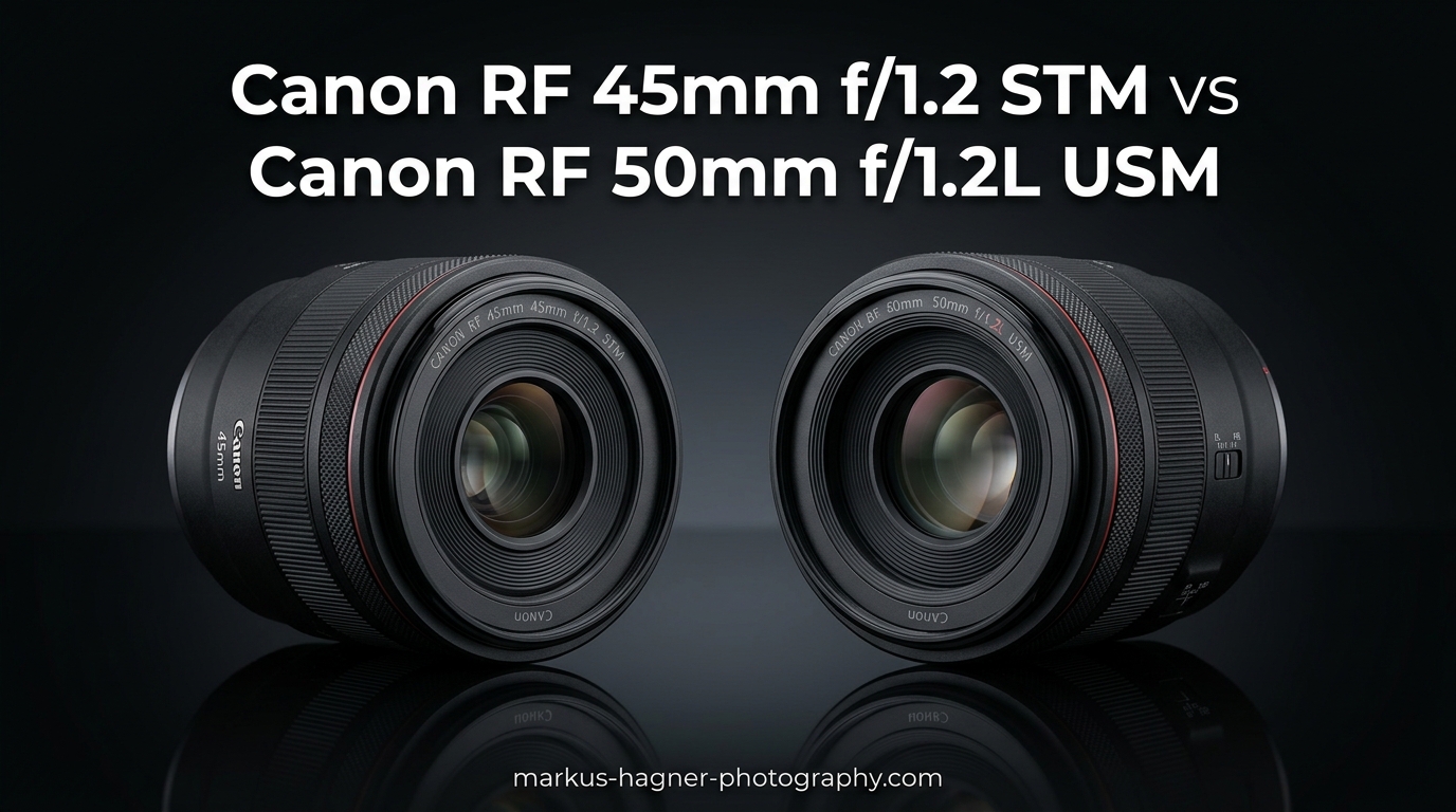 Canon RF 45mm f1.2 STM vs Canon RF 50mm f1.2L USM
