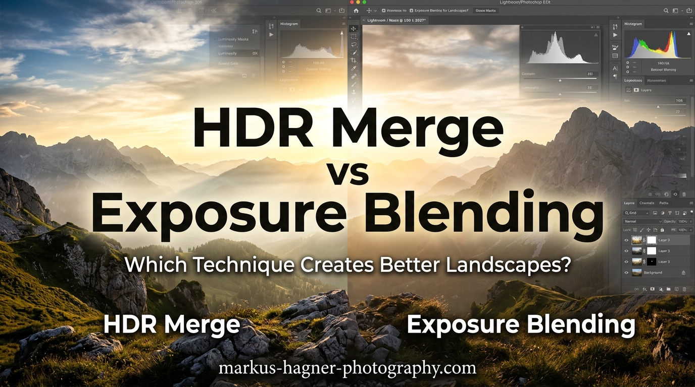 HDR Merge vs Exposure Blending for Landscape Photography