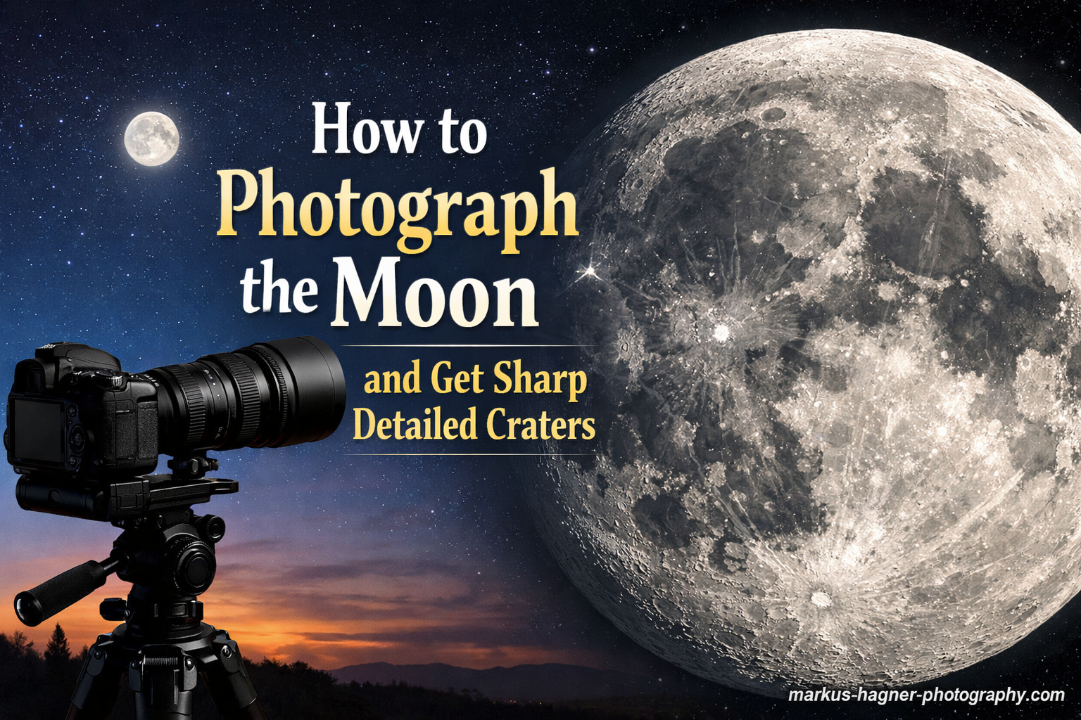 How to Photograph the Moon and Get Sharp Detailed Craters