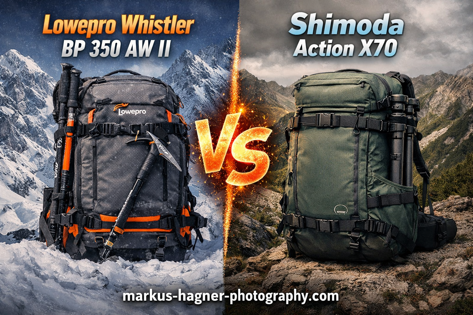 Lowepro Whistler BP 350 AW II vs Shimoda Action X70