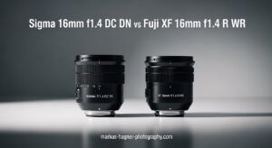 Sigma 16mm f1.4 DC DN vs Fuji XF 16mm f1.4 R WR