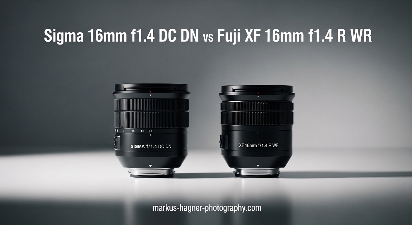 Sigma 16mm f1.4 DC DN vs Fuji XF 16mm f1.4 R WR