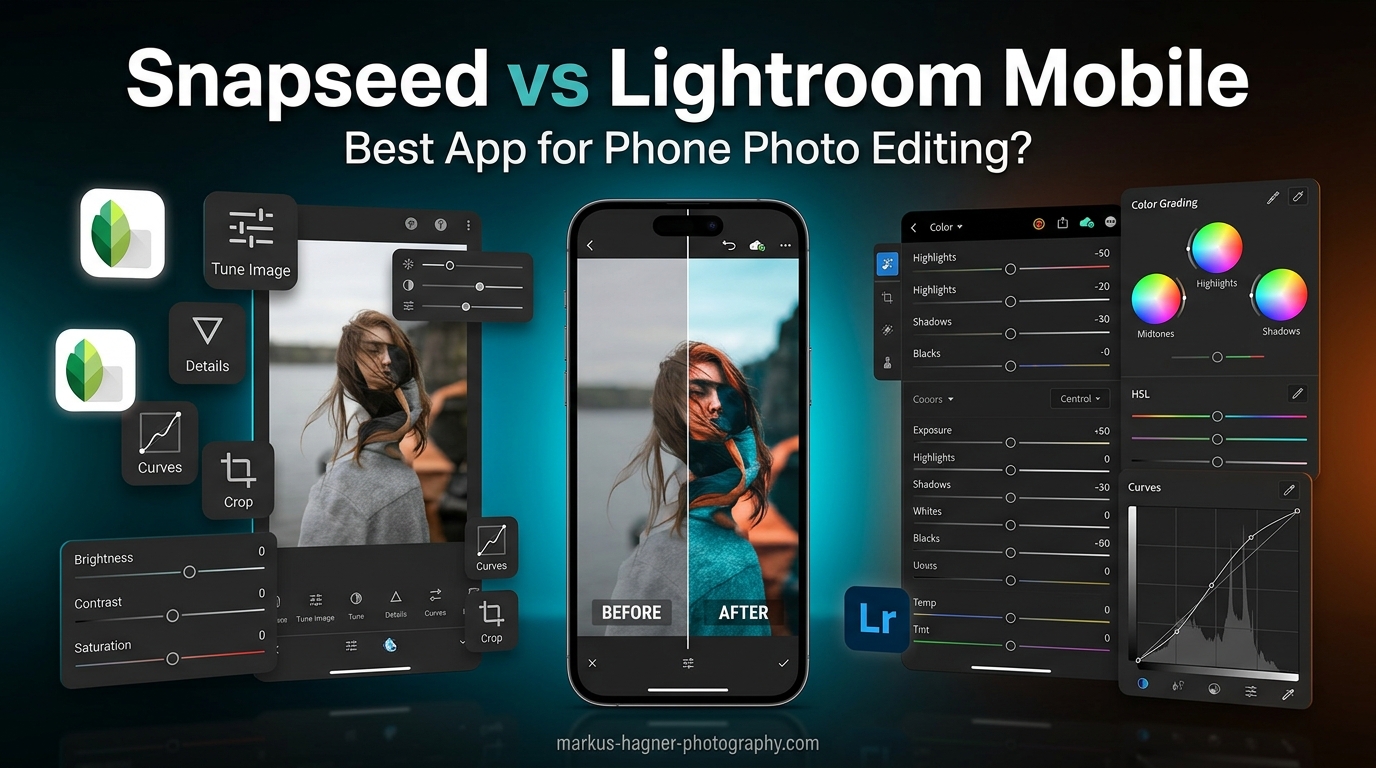 Snapseed vs Lightroom Mobile for Phone Photo Editing