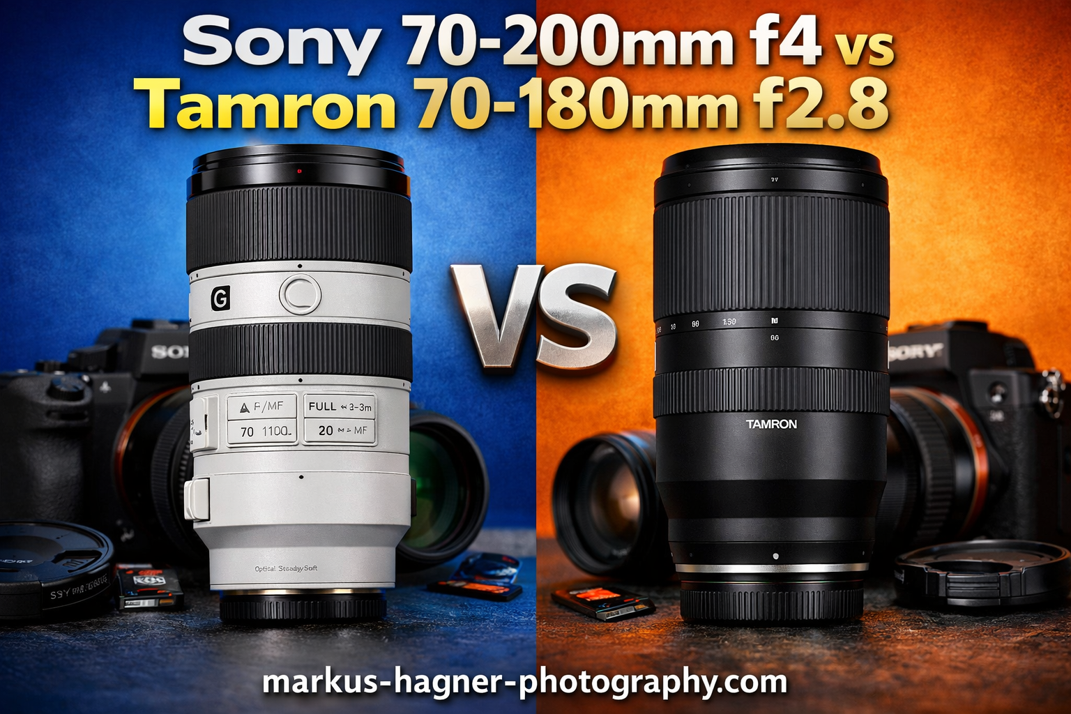 Sony 70-200mm f4 vs Tamron 70-180mm f2.8