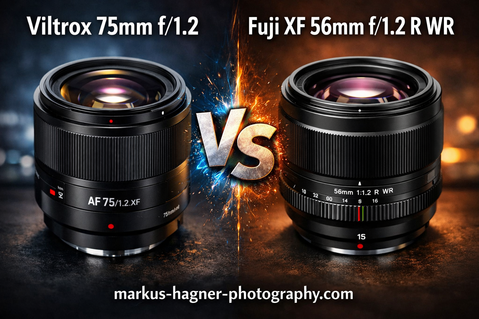 Viltrox 75mm f1.2 vs Fuji XF 56mm f1.2 R WR