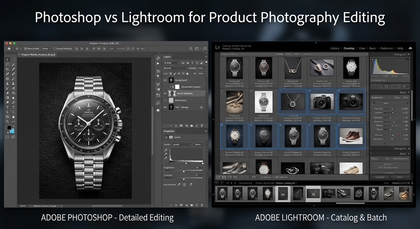 Photoshop vs Lightroom for Product Photography Editing