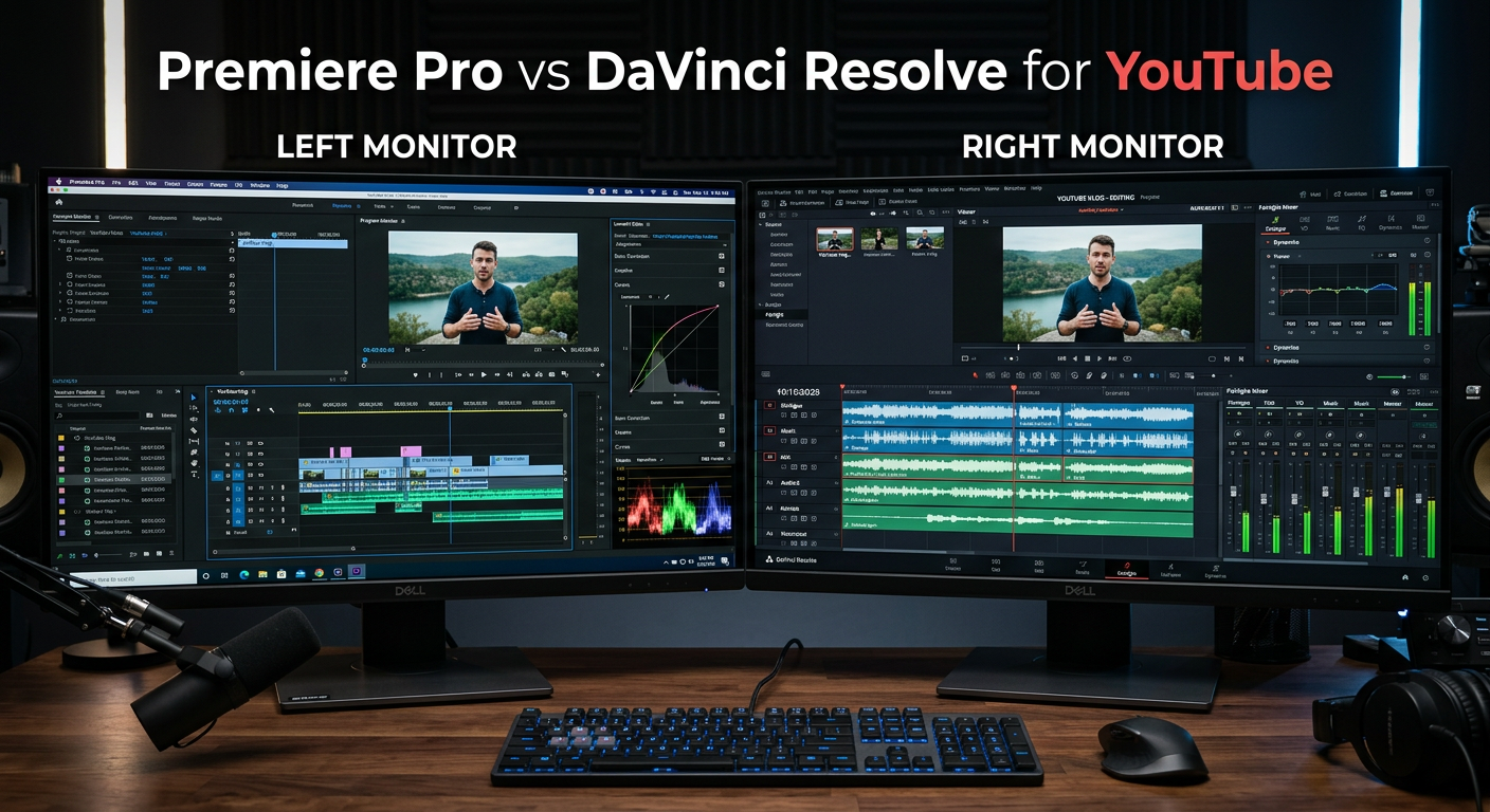 Premiere Pro vs DaVinci Resolve for YouTube Content Creation