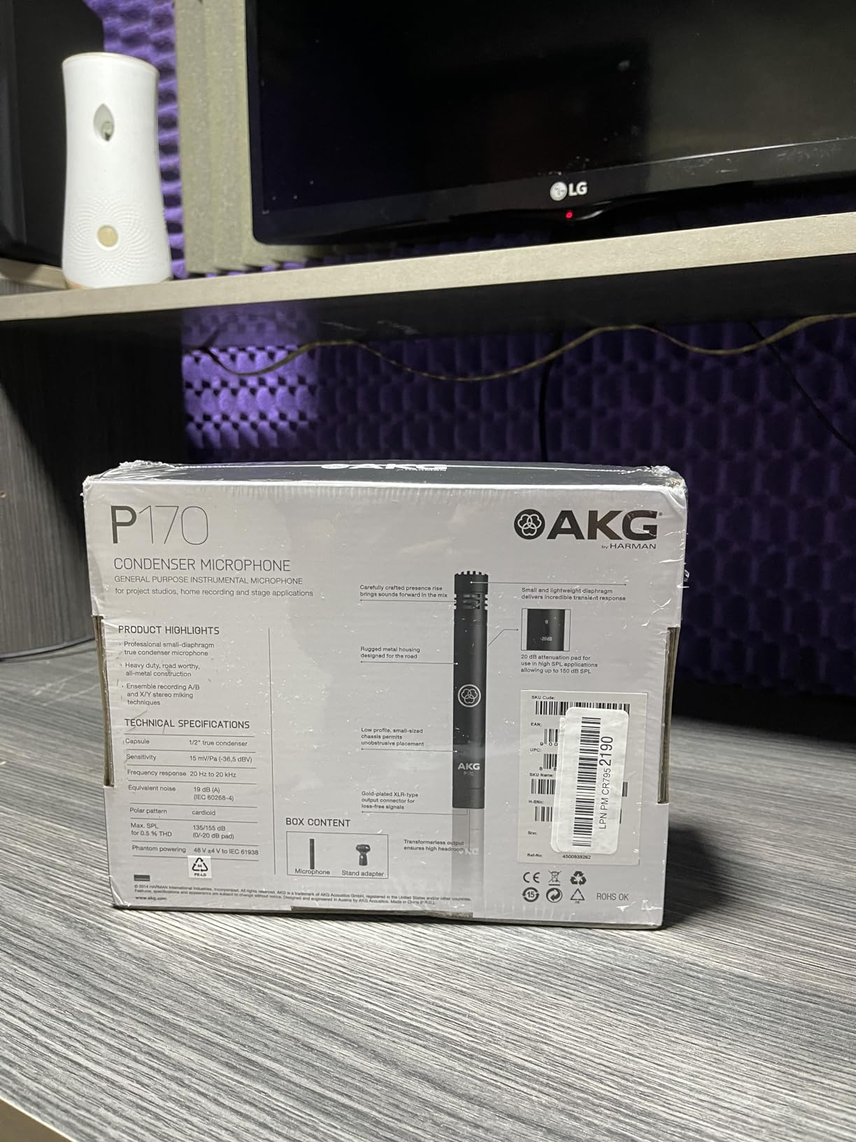 AKG Pro Audio P170 Small Diaphragm Condenser Instrumental Microphone customer photo 1