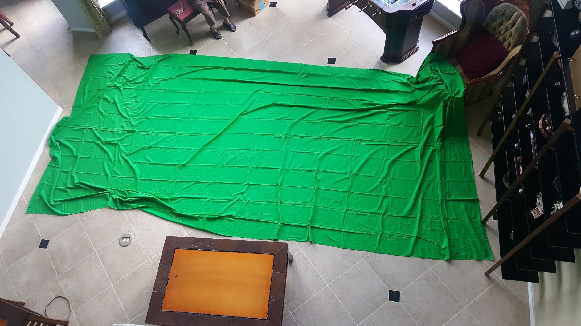 Prism 100% Cotton Extra Thick Professional Video Green Screen Backdrop 9x18 ft, Brushed for Low Light Reflectance and Bleed Through, Sustainable Organic Cotton Muslin customer photo 2