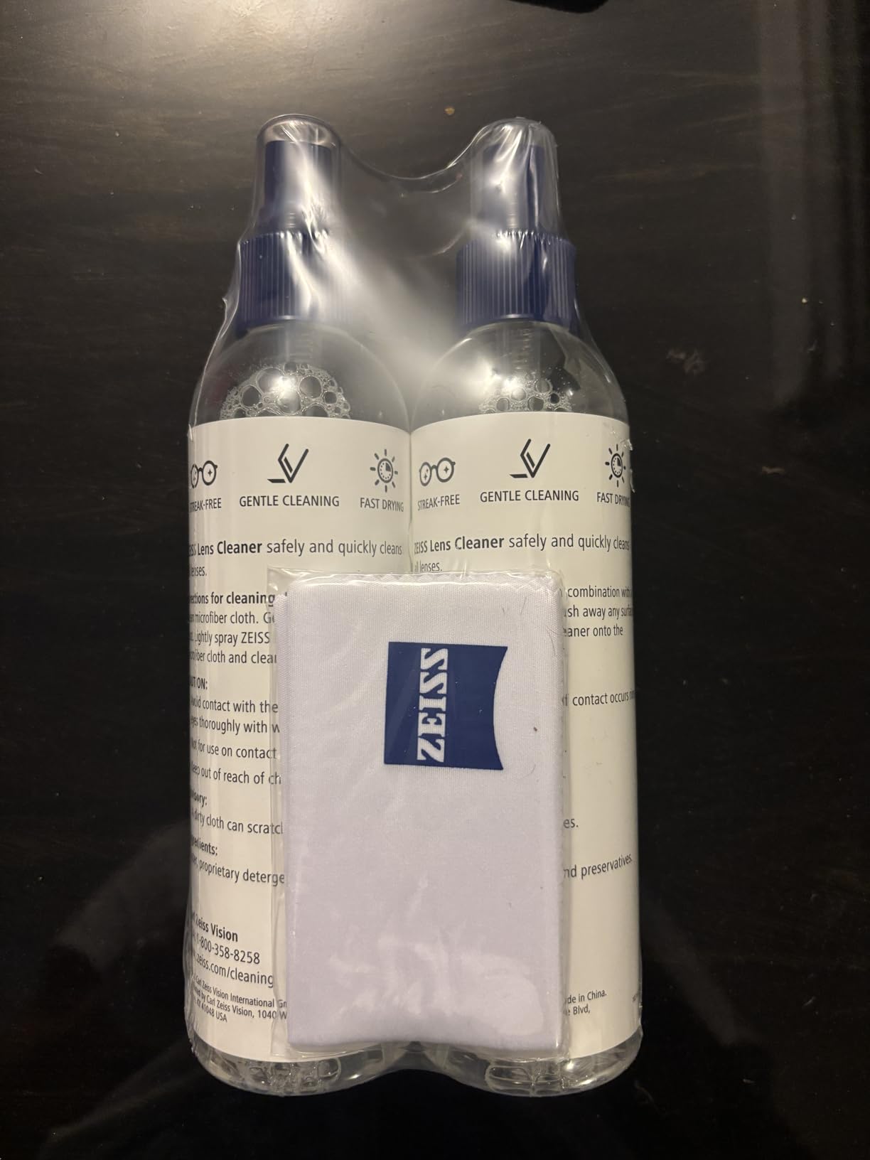 ZEISS Lens Care Pack - 2x 8oz Streak-Free Lens Spray and Microfiber Cloths for Eyeglasses and Optics customer photo 1
