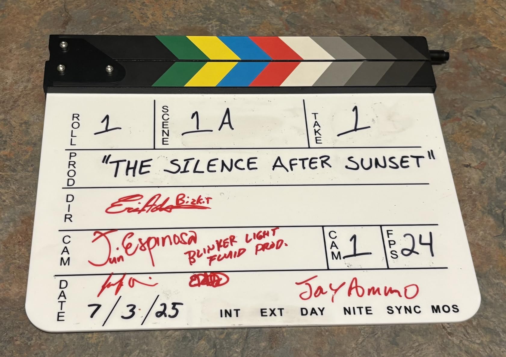 Coolbuy112 Movie Directors Clapboard, Photography Studio Video TV Acrylic Clapper Board Dry Erase Film Slate Cut Action Scene Clapper with a Magnetic Blackboard Eraser and Two Custom Pens customer photo 1