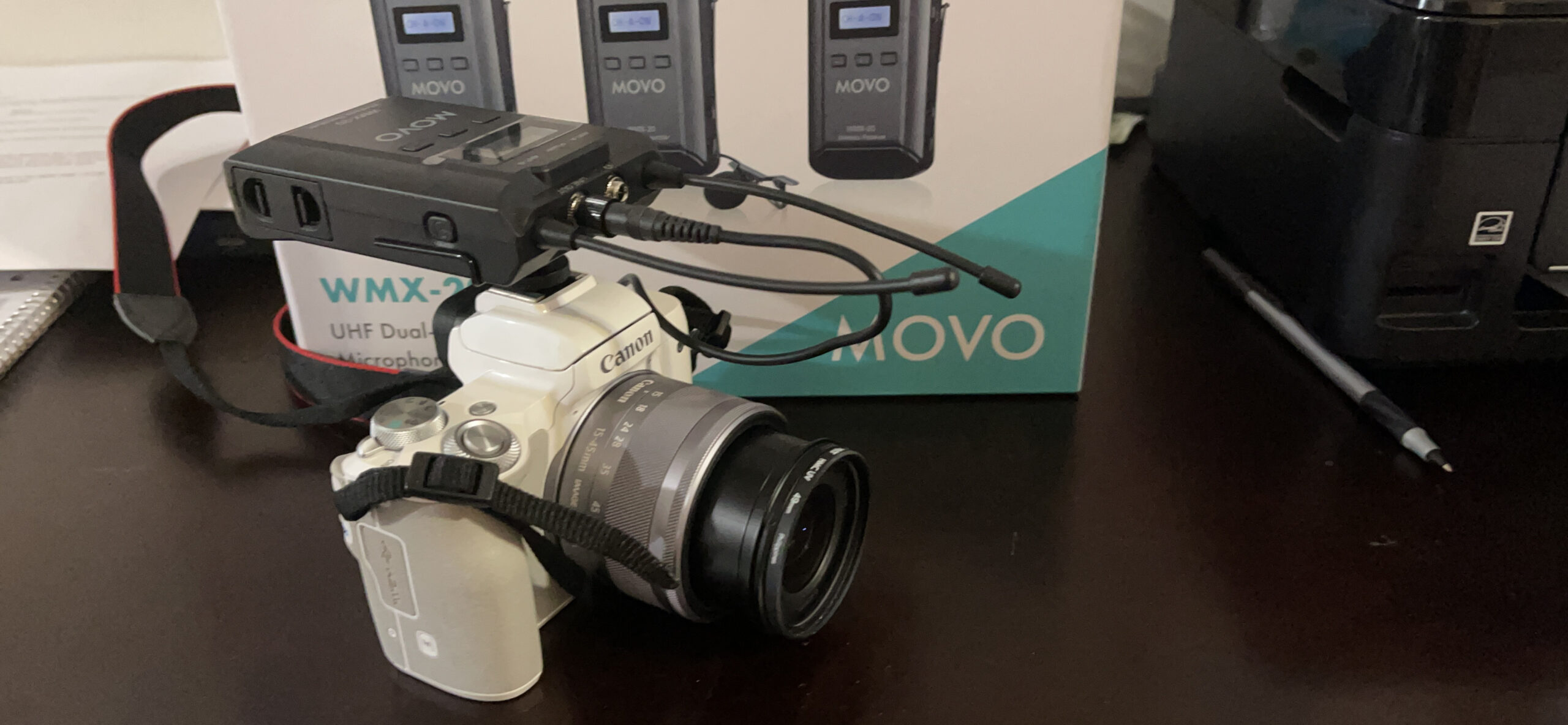 Movo WMX-20-DUO 48-Channel UHF Wireless Lavalier Microphone System with 1 Receiver, 2 Transmitters, and 2 Lapel Microphones Compatible with DSLR Cameras (330ft Range) customer photo 2