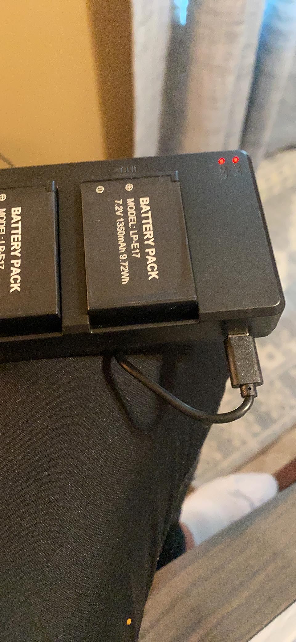 LP-E17 Battery Pack + Dual USB Charger Compatible with E RP, Rebel T7i, T6i, T6s, M6, M5, M3, SL3, SL2, 77D, 8000D, KISS X8i, 800D, 760D, 750D, 200D, DSLR Cameras customer photo 1