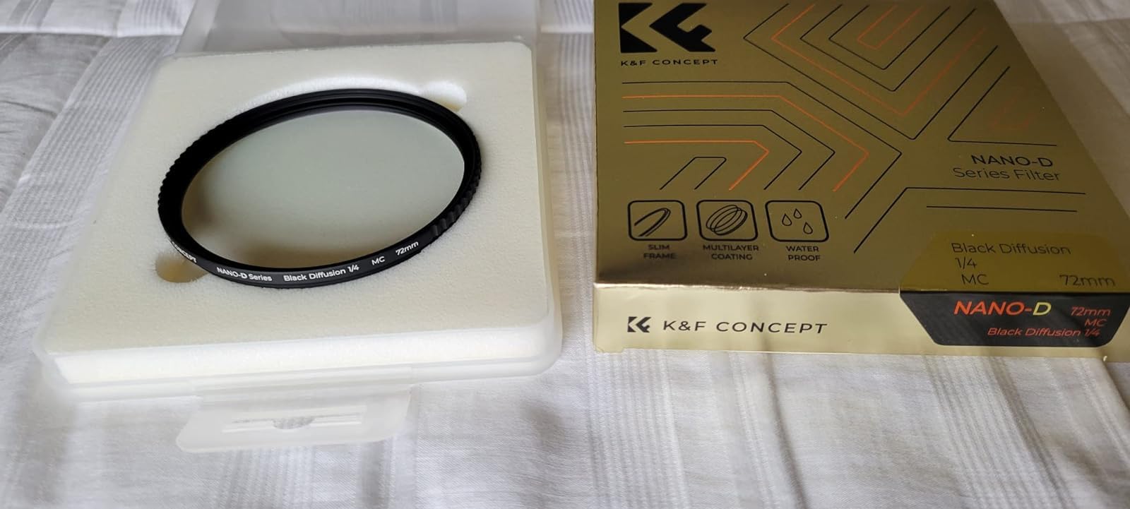 K&F CONCEPT 77mm Black Diffusion 1/4 Filter Mist Cinematic Effect Filter with 28 Multi-Layer Coatings Waterproof/Scratch Resistant for Video/Vlog/Portrait Photography customer photo 1