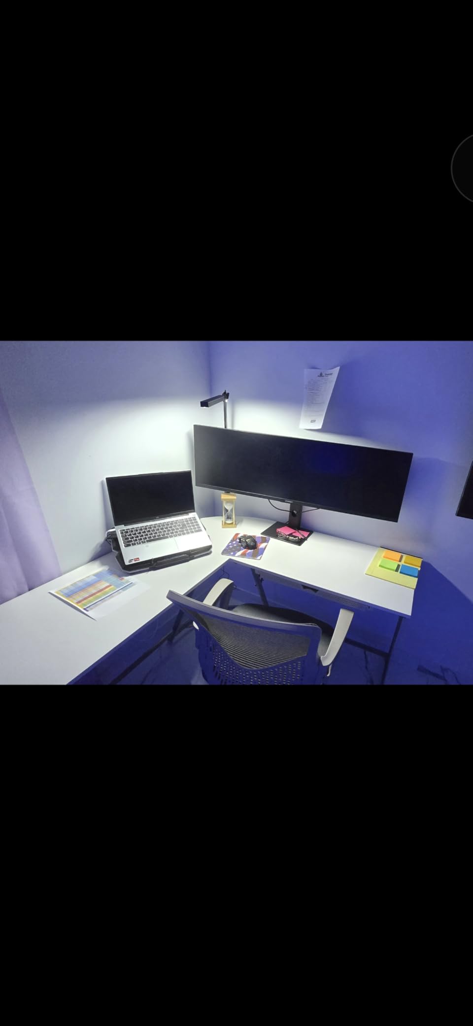 Upgrade Swing Arm LED Desk Lamp with Clamp, 80 LED Beads, 5 Color Modes & 11 Brightness Levels, 360 Adjustable Arm, Eye-Caring Light CRI95, Timer & Memory Function, for Office, Study, Crafting customer photo 2
