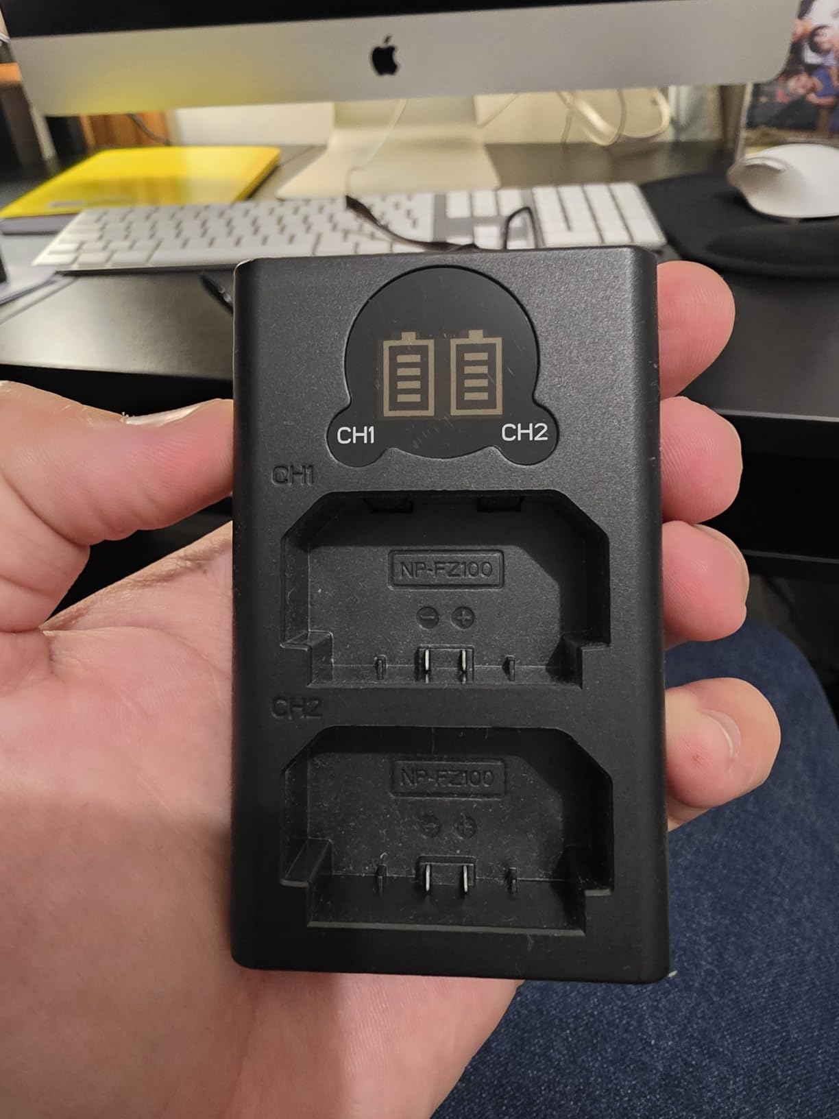 LP NP-FZ100 Camera Battery Charger, Dual USB Charger with LCD Display, Compatible with Sony A7iii, A7iv, A7C, A6700, A6600, ZV-E1, ZV-E10ii, FX3, FX30, A9, Alpha 9, Alpha 9S, A9S, A7R3, A7R4 Camera customer photo 1