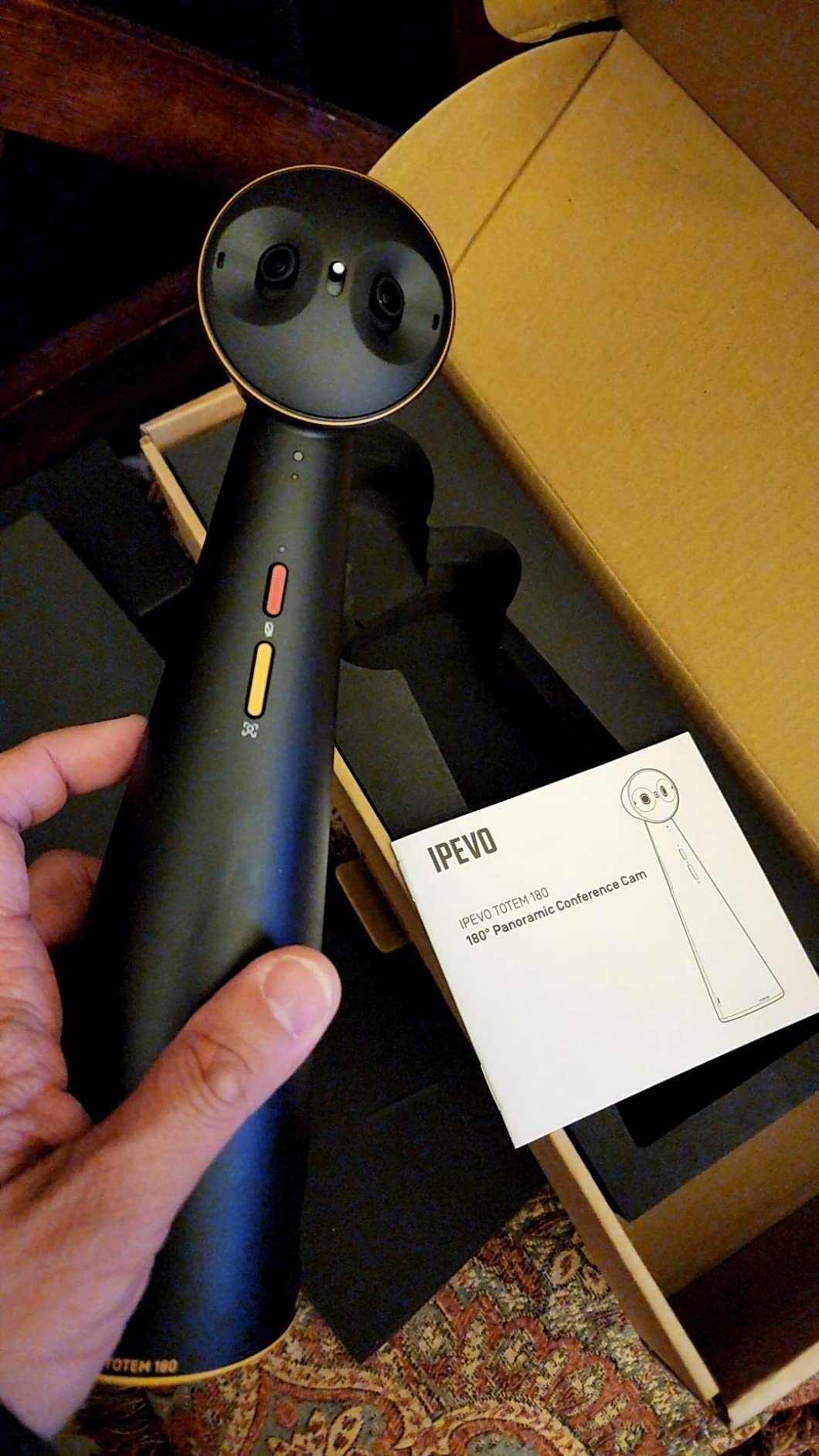 IPEVO Totem 180 4K Panoramic Video Conference Camera w/ 180° & 120° View, Premium Webcam, Full Room Coverage, AI Auto Framing, Noise Reduction Mics, Plug-and-Play USB-C, Remote Hybrid Learning customer photo 2