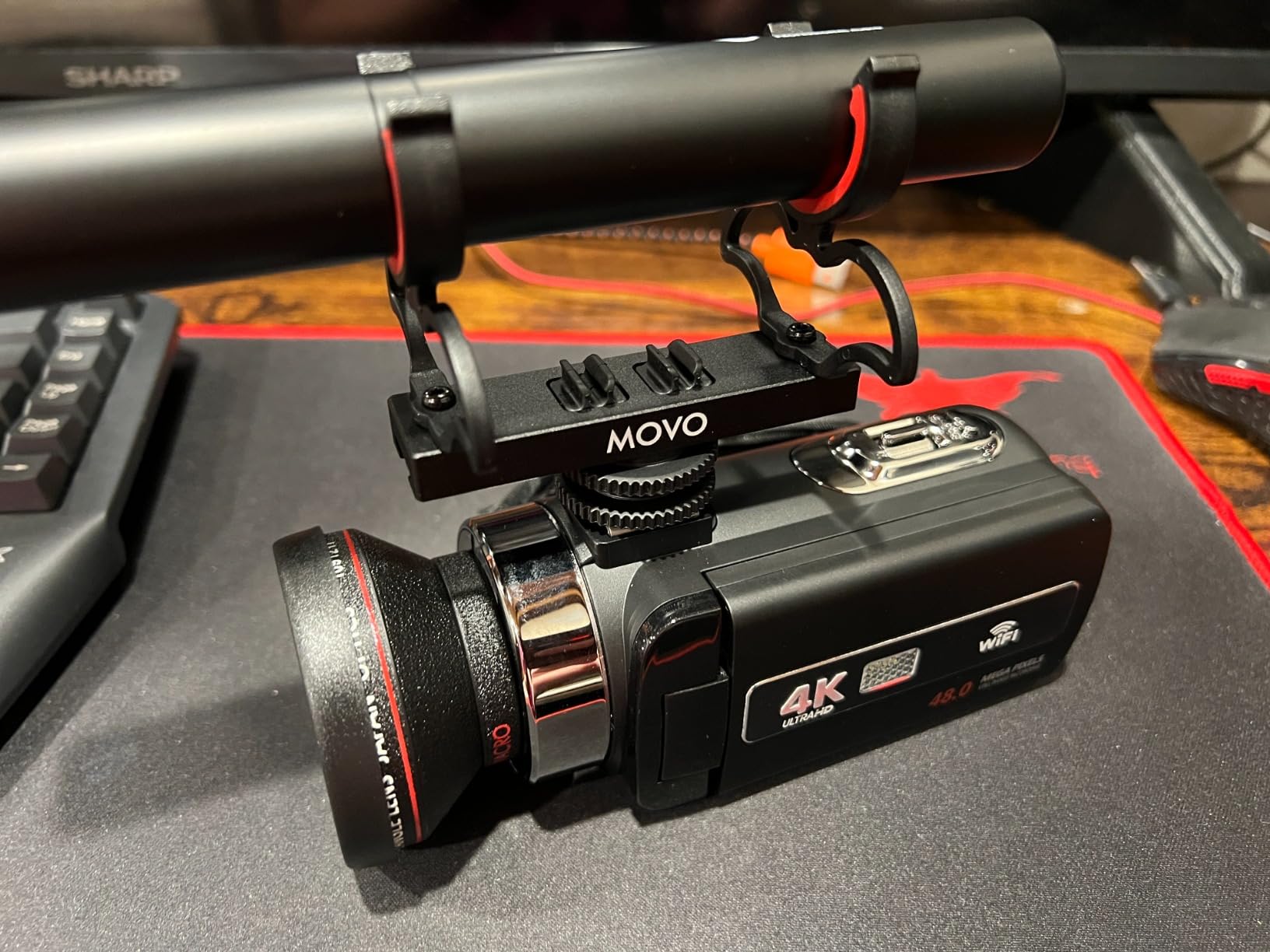 Movo SM6 Ultraflex Premium Shockmount for Shotgun Microphones - Compatible with Rode NTG Series, Sennheiser MKE600, Audio-Technica AT875R, and More customer photo 2