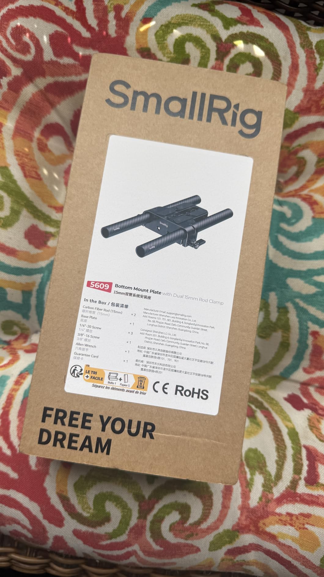 SMALLRIG Camera Base Plate Kit with 15mm LWS Rod Rail Clamp, Carbon Fiber 15mm Rods (8'' / 20cm), for Sony A6500 A6600 A6300, for Canon R5 R6, for Sony A7SIII / A7III, Both for Cameras & Cages - 5609 customer photo 1